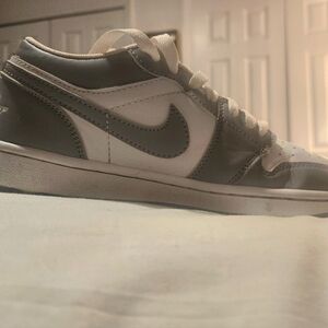 Air Jordans 1 GS low vintage gray. Big kids size 5.